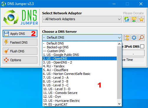 DNS Jumper: Công cụ đổi DNS miễn phí