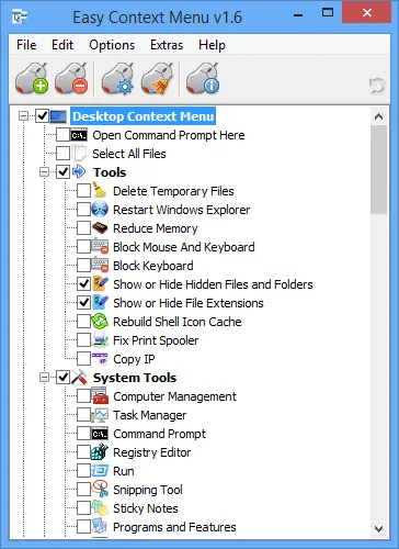 Menu chuột phải với Easy Context Menu
