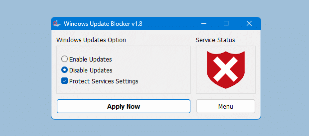 Tắt Update với Windows Update Blocker