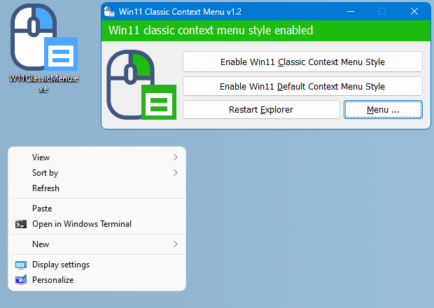 Kích hoạt menu chuột phải cổ điển trên Windows 11