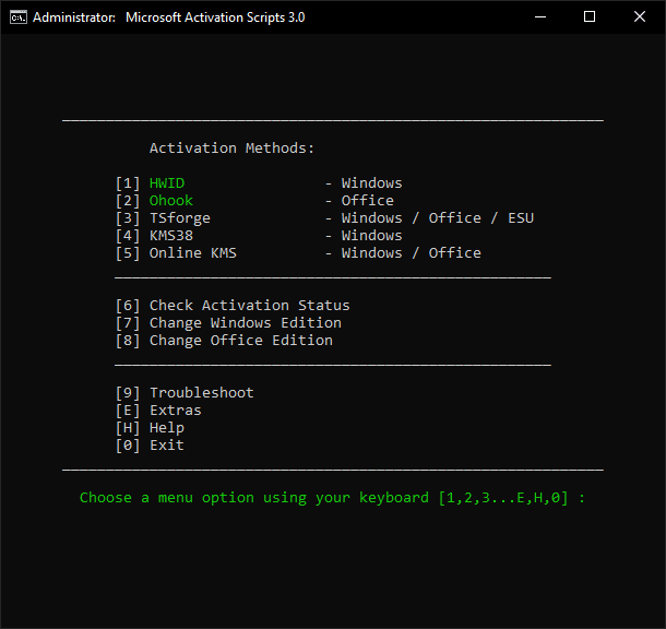 Microsoft Activation Scripts (MAS)