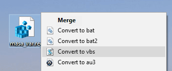 Sử dụng Reg Converter từ menu chuột phải