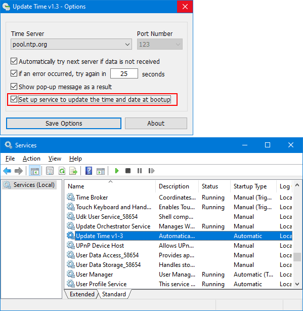 Update Time software